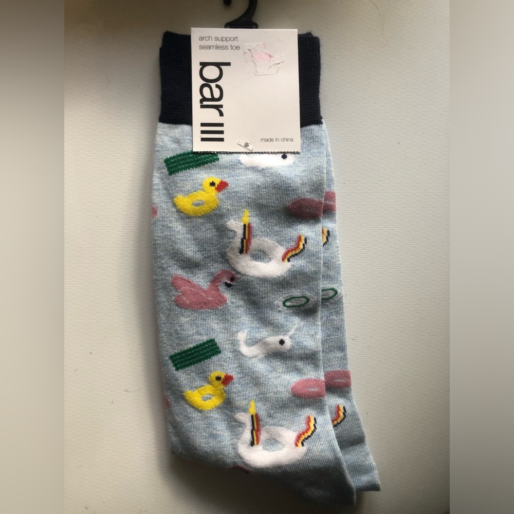Bar III pool floatie socks duck, unicorn🦄 , flamingo 🦩